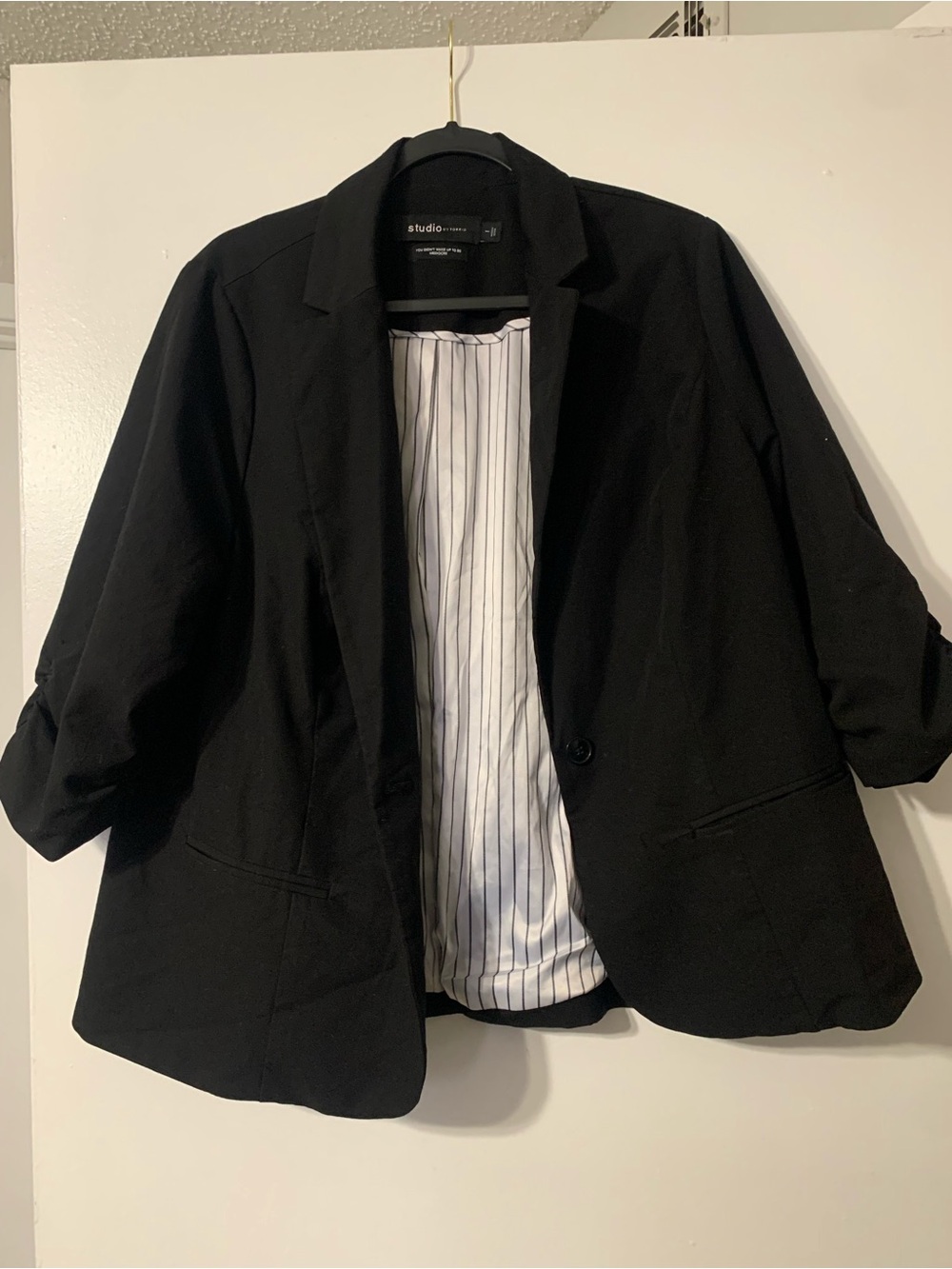 torrid Black Relaxed Single-Button Blazer